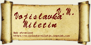 Vojislavka Miletin vizit kartica